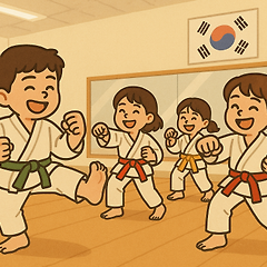 막둥이, 태권도장에 가다. 썸네일