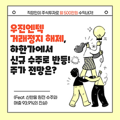 우진엔텍 거래정지 해제, 하한가에서 신규 수주로 반등! 썸네일