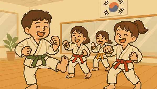 막둥이, 태권도장에 가다.