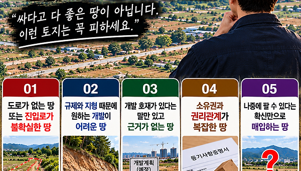 절대 사지 않는 토지 5가지