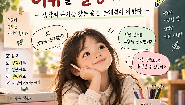 정답을 맞히는 아이보다 이유를 설명하는 아이