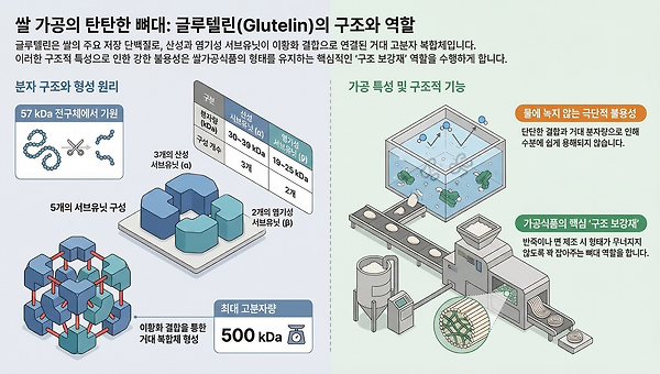 쌀 단백질의 주성분 글루텔린