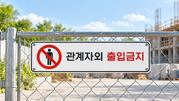 관계자 외 출입 금지