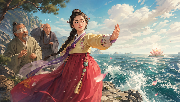 저는 절대로 인당수에 빠지지 않겠습니다.